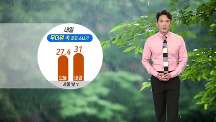 [날씨] 내일 무더위 속 곳곳 소나기...일부 지역에 우박 / YTN