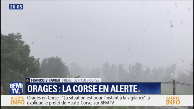 Orages: pour le préfet de Haute-Corse, la situation est, pour l'instant, à la vigilance