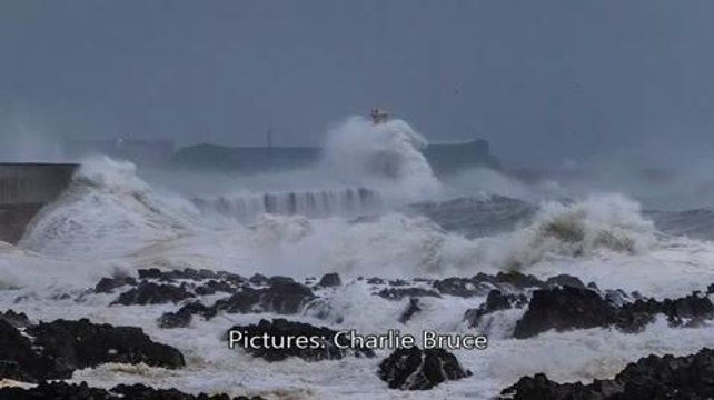 Stormy seas at Peterhead