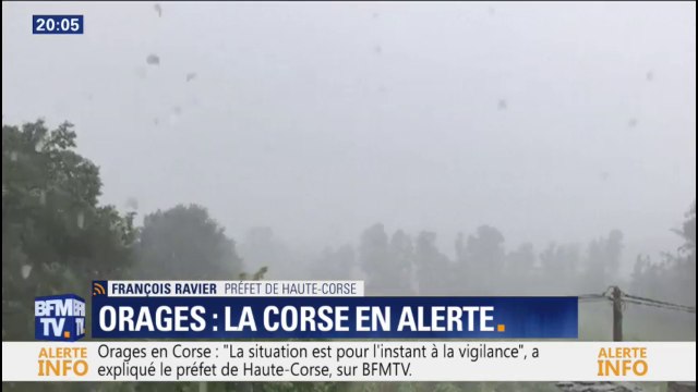 Orages: le préfet de Haute-Corse assure qu'aucune victime n'est à déplorer et que seuls 1000 foyers sont privés d'électricité