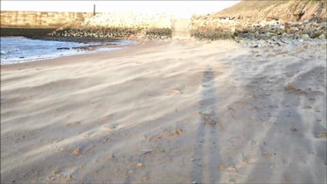 Wind whips up sand 'storm'