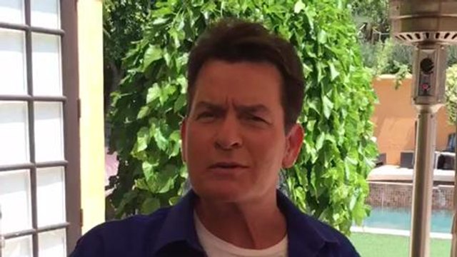 Charlie Sheen's personal selfie video message to UK fans