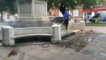 Boston War Memorial clean-up