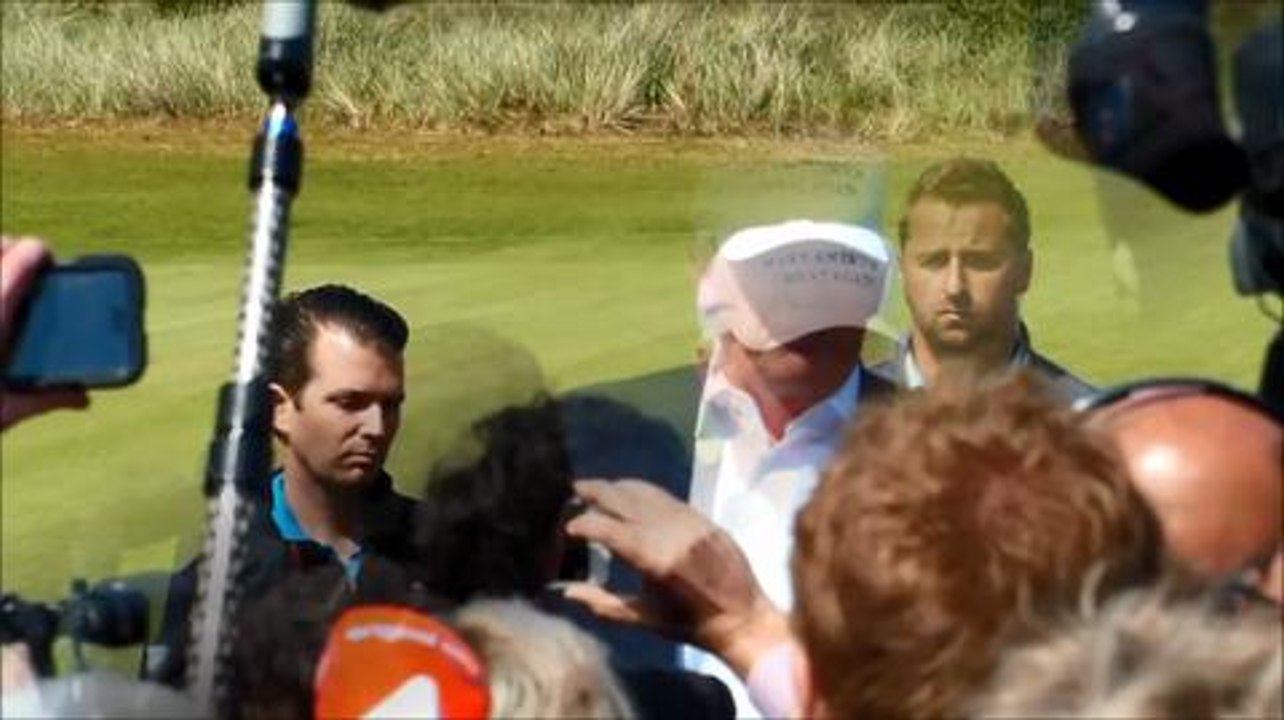 Donald Trump visits Menie