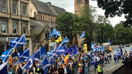 Pro-independence march in Glasgow