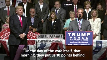 Farage at Trump rally