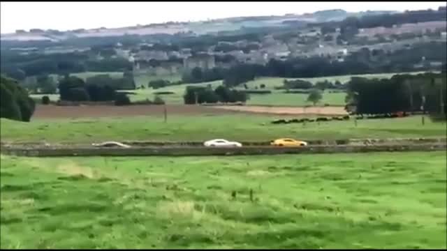 Transformers cars race through Northumberland