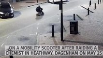 CCTV: Burglary suspect makes getaway on mobility scooter
