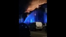 Firefighters tackle huge fire