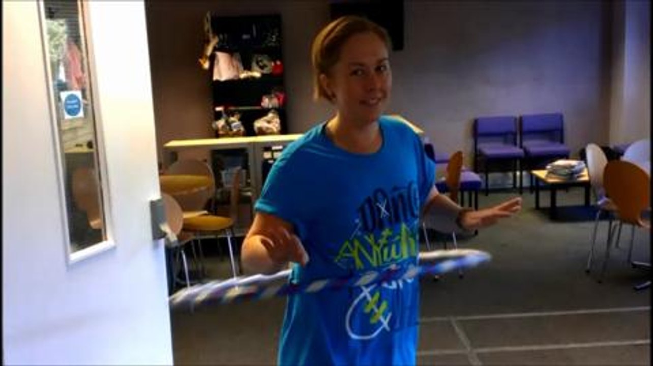 VIDEO: Charity hula hoop marathon