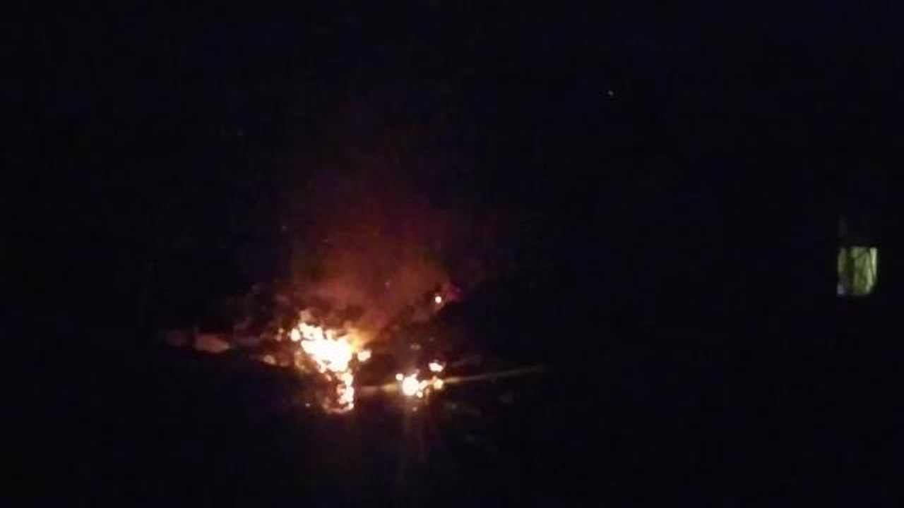 Fire crews called to tackle blaze caused by fireworks in a Northampton garden