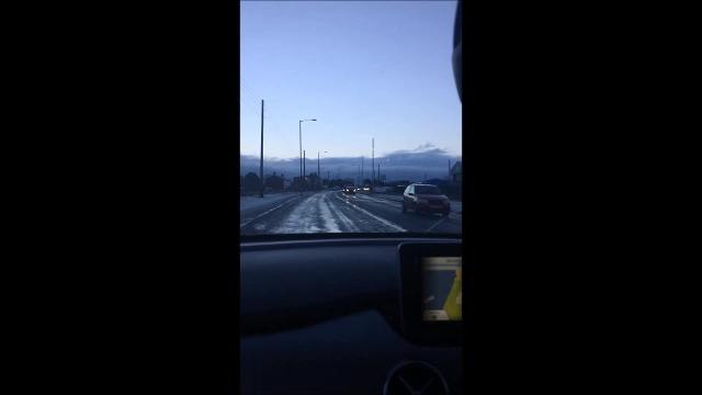 Snow causes traffic problems in East Durham.