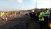 Protesters at the Preston New Road fracking site near Little Plumpton