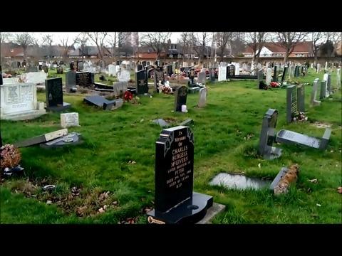 Vandals trash graves