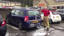 Clitheroe firefighters wash cars to raise money for charity