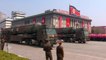 Huge parade in North Korea shows off military might