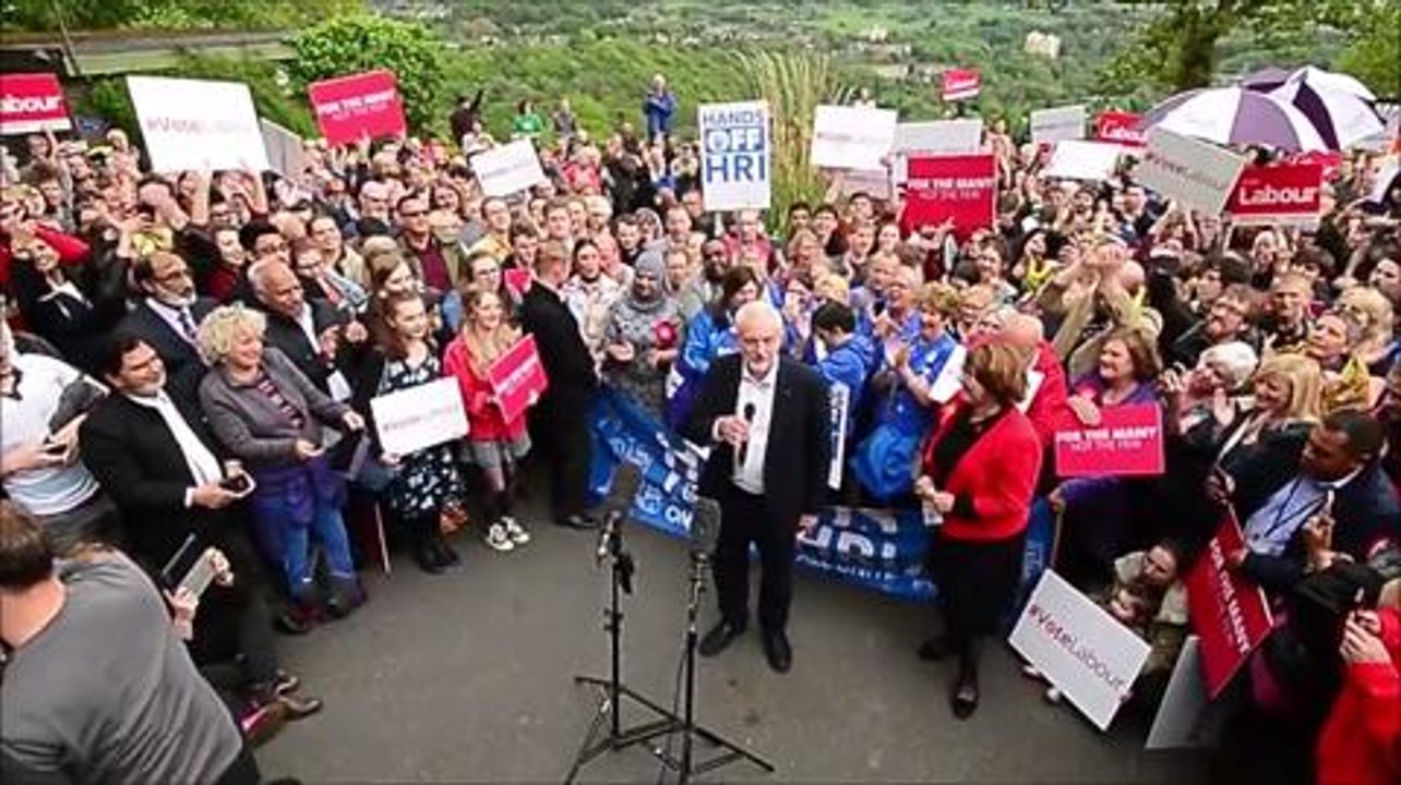 Jeremy Corbyn in Huddersfield
