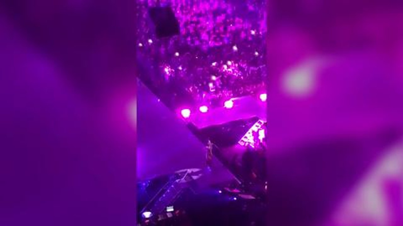 Ariana Grande performs before explosion