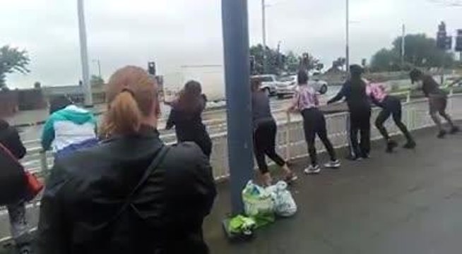 Twerking flash mob stun Sheffield drivers