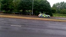 police at the scene of tonight's crash on Leeds Ring Road