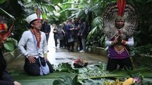Amazon tribe conduct blessing ceremony at Kew Gardens