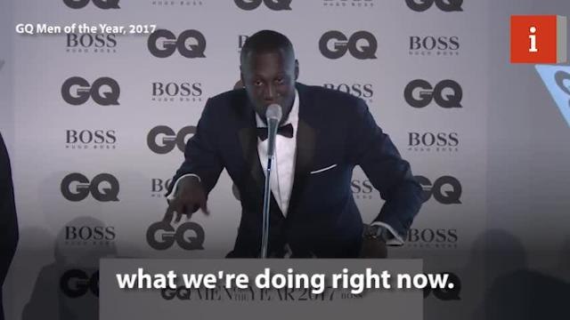 Stormzy calls Theresa May a 'paigon' at GQ Awards