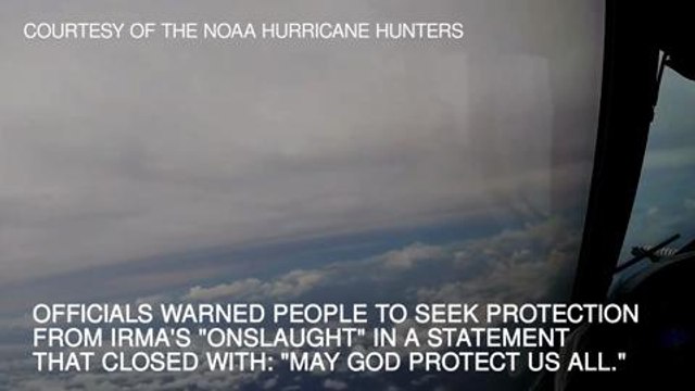 Planes pass through Hurricane Irma