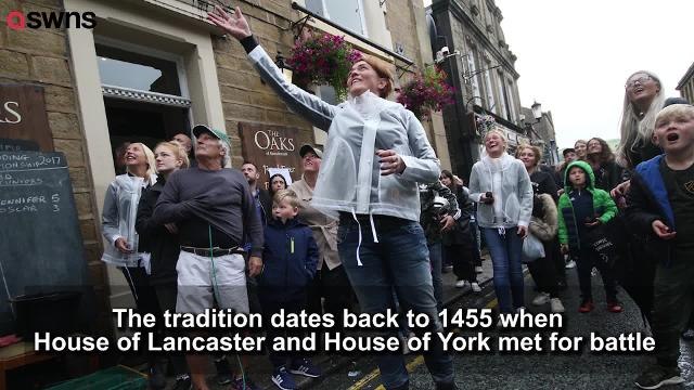 War of the Roses is reignited at the World Black Pudding Throwing Championships