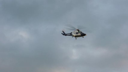 Police helicopter in Horsham Park