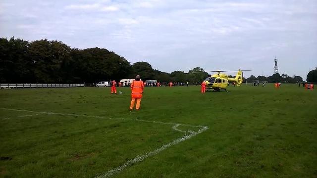 Air ambulance lands in Scarborough