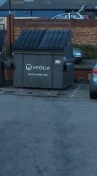 Rats run through car park of fast food restaurant
