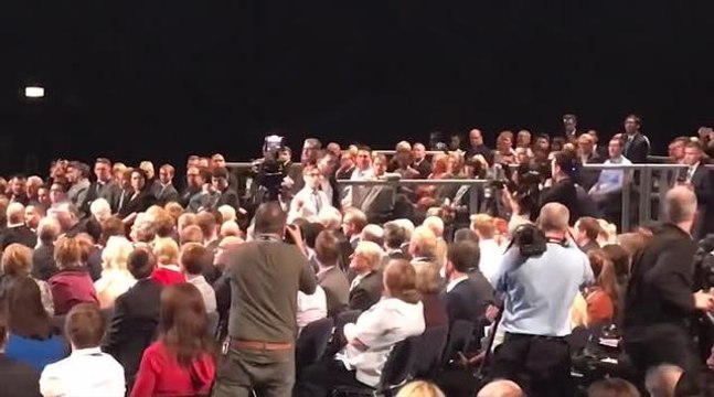 Comedian Lee Nelson disrupts Theresa May speech V2