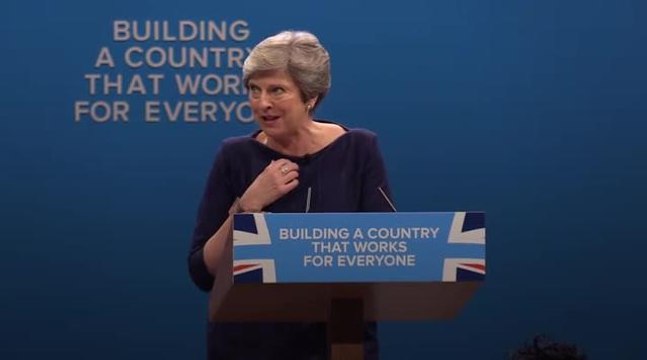 Theresa Mays speech_ Coughs_ falling letters and a P45