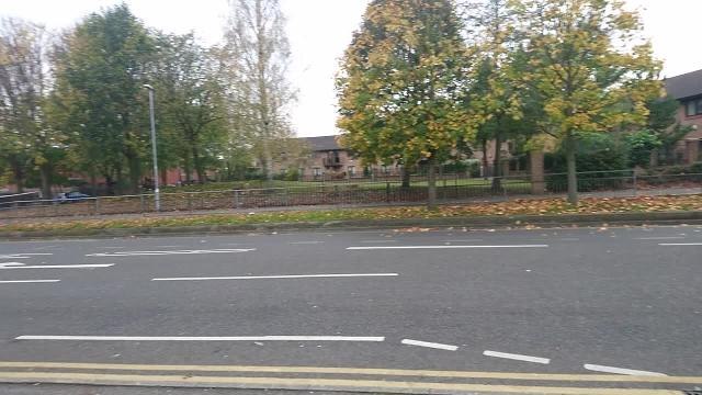 The scene where a teenager was stabbed in Meanwood, Leeds.