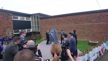 Statue unveiled by Leeds war veteran Simon Brown