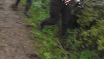 Footage shot by a male hunt saboteur