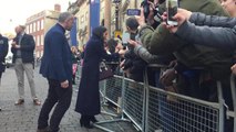 Meghan Markle greets crowds in Nottingham