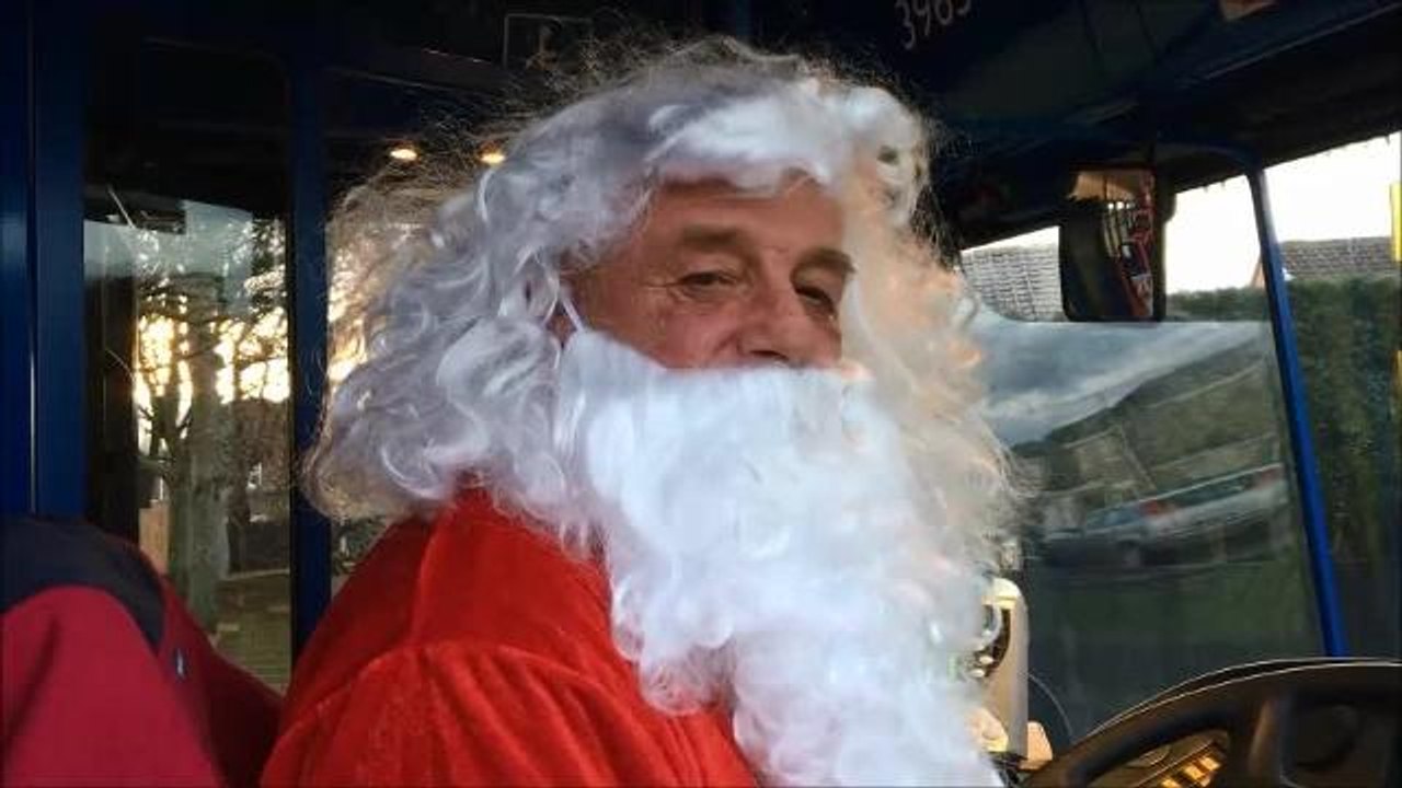 Santa on the buses in Hartlepool