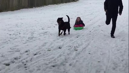 Snow falls across Britain