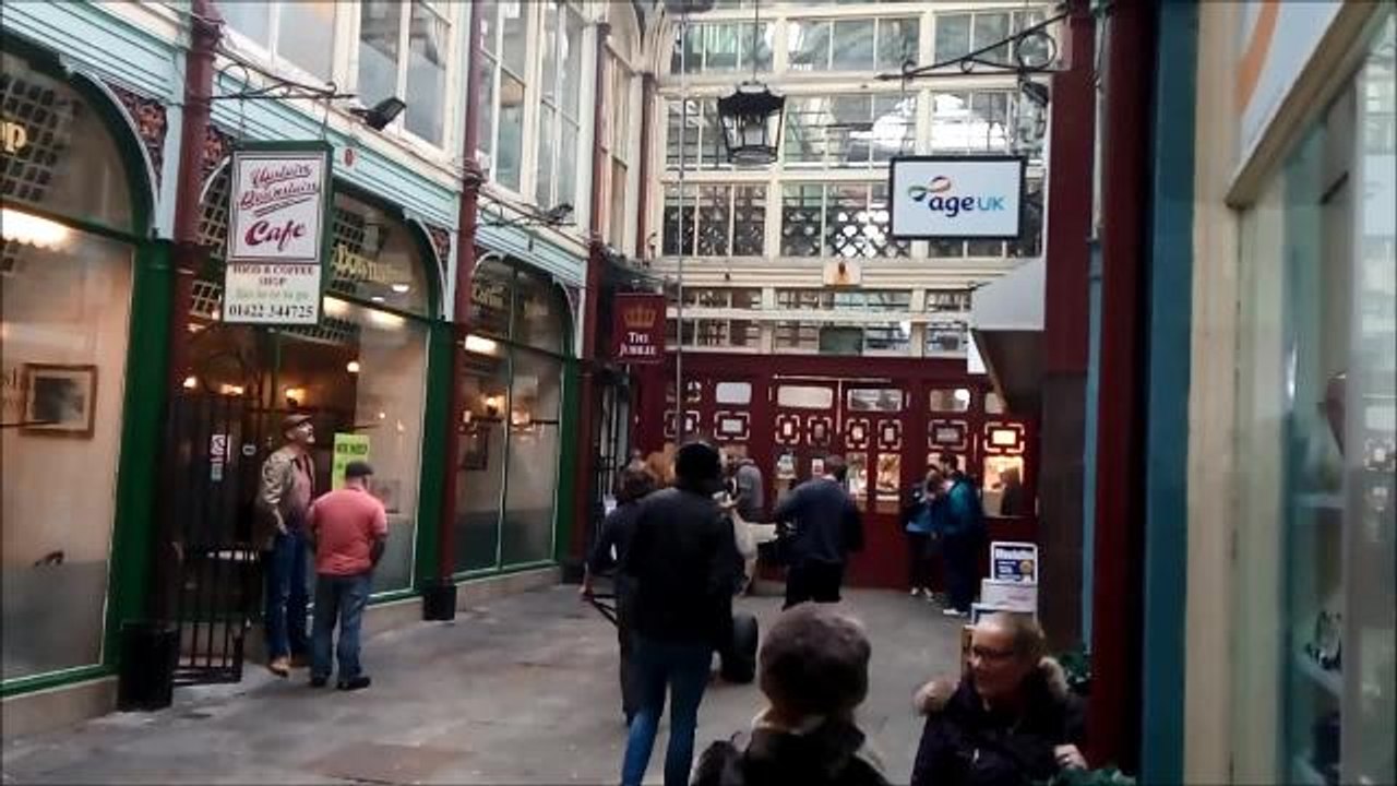 Filming of Ackley Bridge at Halifax Borough mar...
