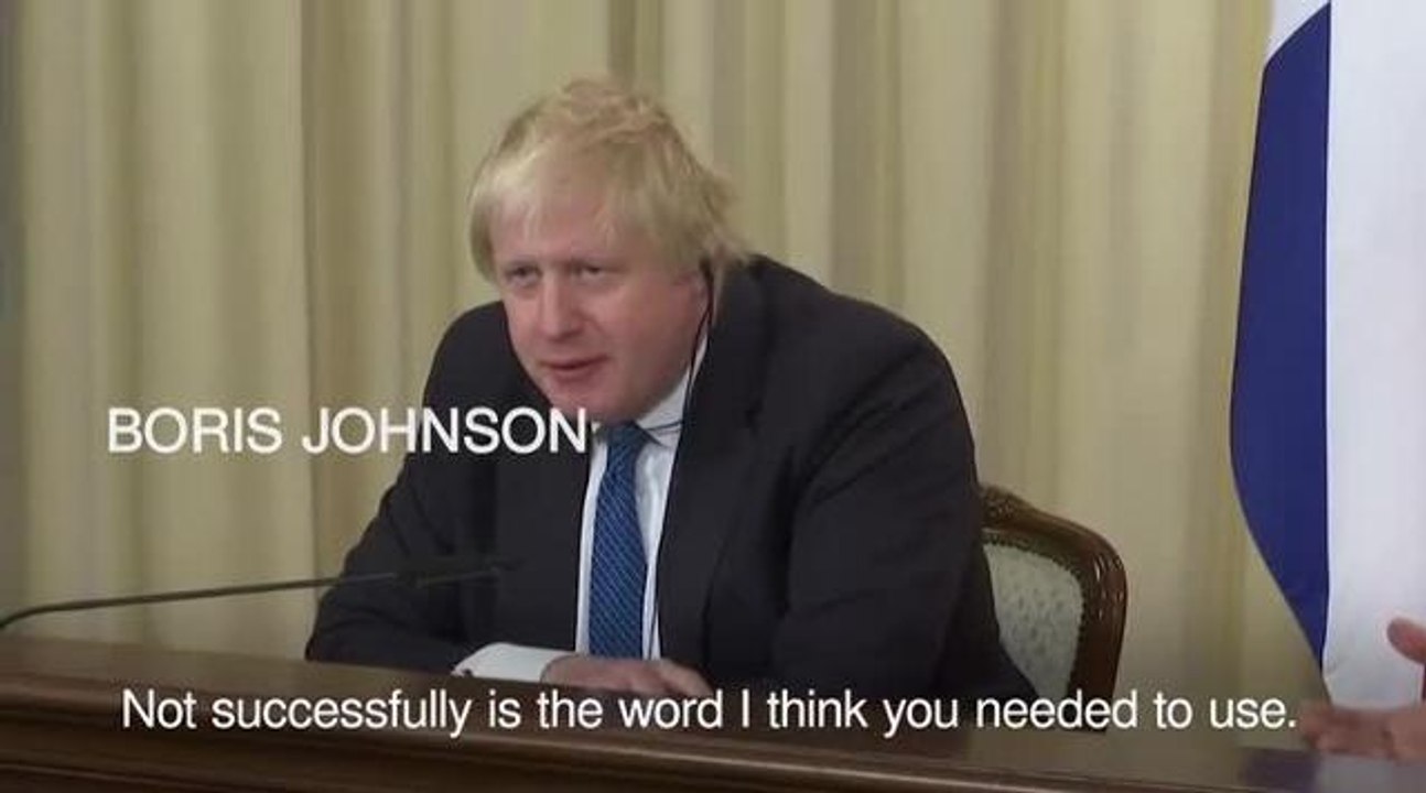 Boris Johnson clashes with Russian minister over Moscow interference in UK polls
