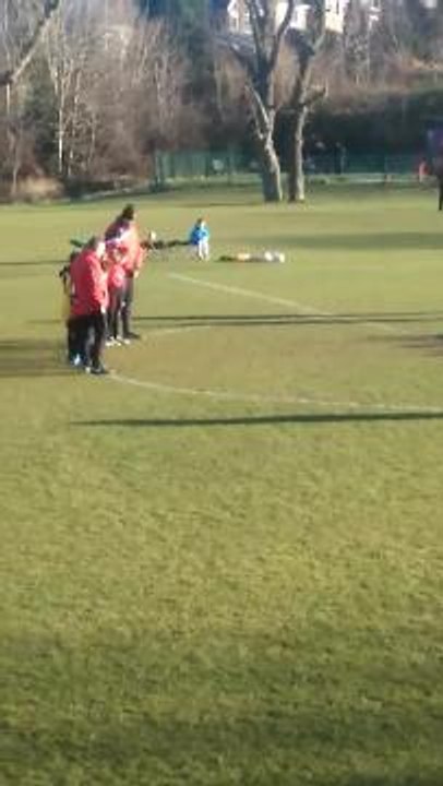 Young players fall silent in memory of much-loved referee and police officer killed in Christmas Day crash