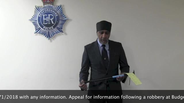 Video appeal following robbery in Cranfield