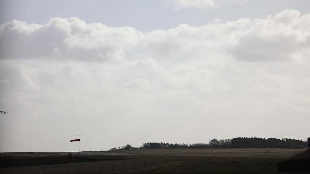 RAF Airbus A400M arrives at Leeds Bradford Airport