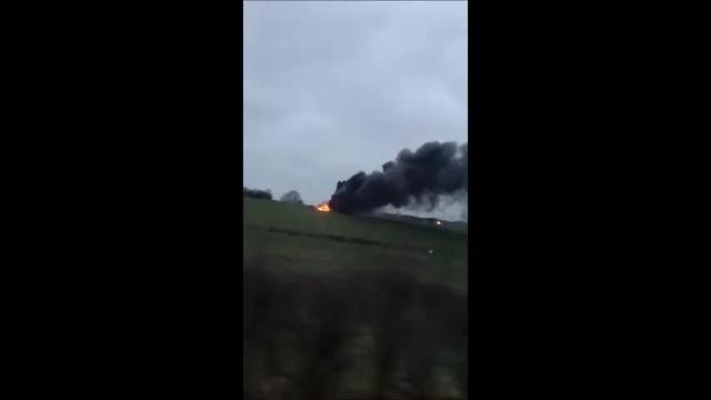 Fire at Lodge Farm near Peterborough
