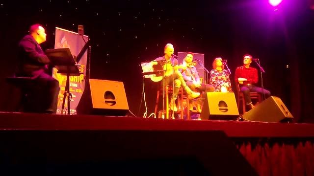 Sting performs with The Last Ship cast members