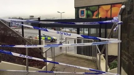 General scene of the Aldi stabbing murder.