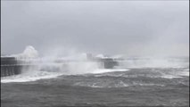Waves batter coast as mini Beast from the East returns