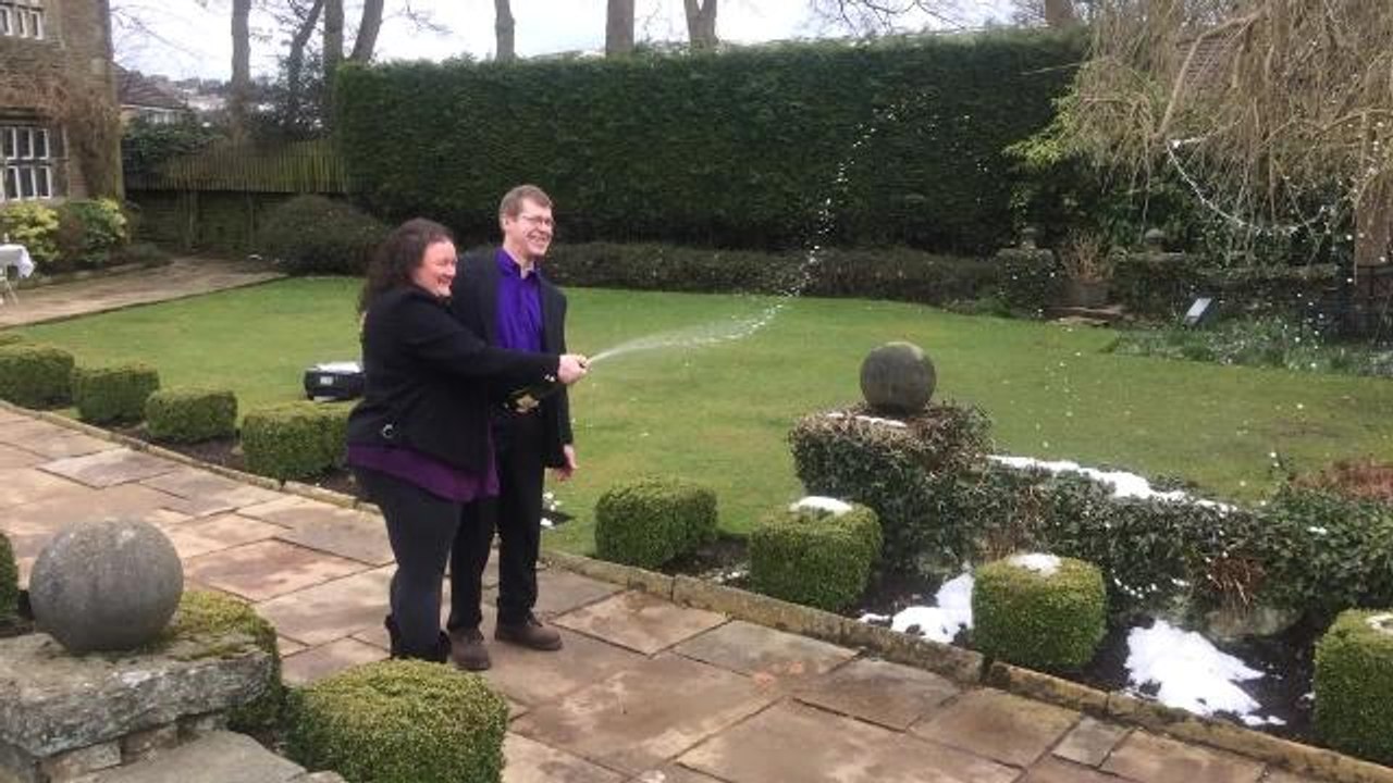 Halifax couple Lesley and Malcom White celebrat...