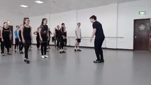 Dancer Adam Garcia visits Grangemouth Dance School
